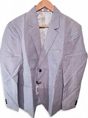 Coofandy light blue blazer with subtle textured weave, size L